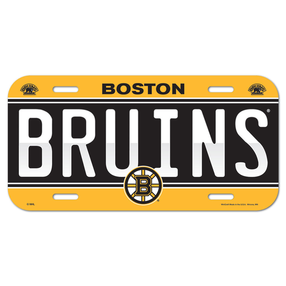 Boston Bruins License Plate Plastic - 0