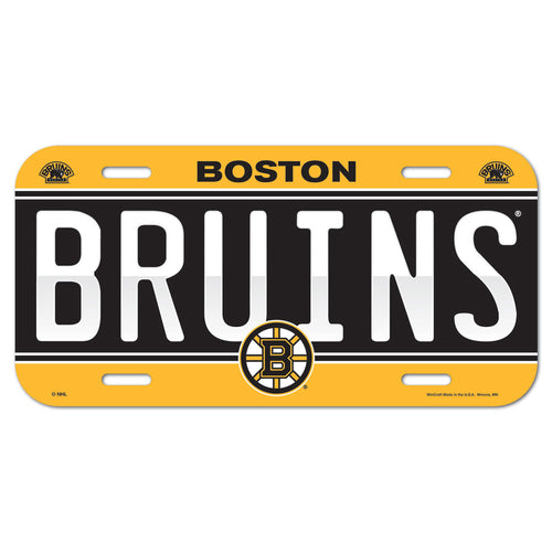 Boston Bruins License Plate Plastic - 0