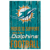 Miami Dolphins Sign 11x17 Wood Proud to Support Design - WinCraft