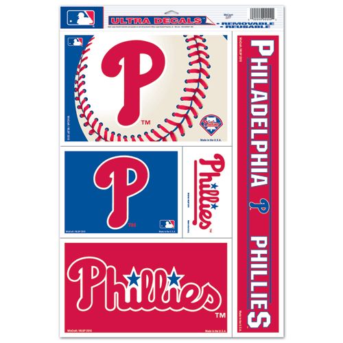Philadelphia Phillies Decal 11x17 Multi Use 5 Piece - 0.25