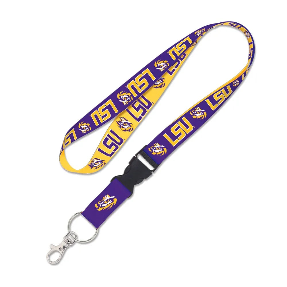 LSU Tigers Lanyard with Detachable Buckle - 0.25