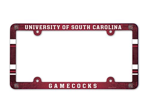 South Carolina Gamecocks License Plate Frame Plastic Full Color Style - 0.25
