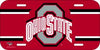 Ohio State Buckeyes License Plate Plastic - 0.25