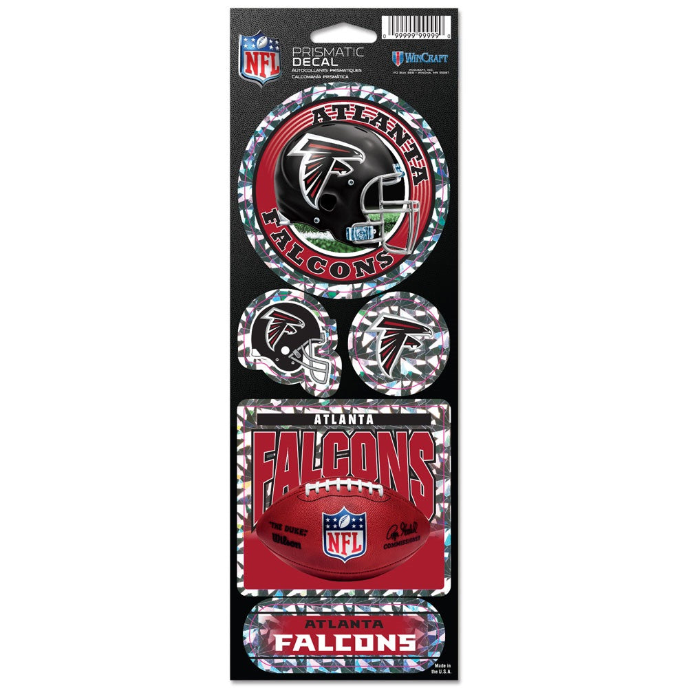 Atlanta Falcons Decal 4x11 Die Cut Prismatic Style - Special Order - 0.25