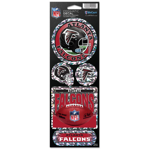 Atlanta Falcons Decal 4x11 Die Cut Prismatic Style - Special Order - 0.25