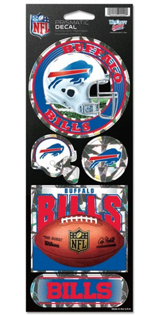 Buffalo Bills Decal 4x11 Die Cut Prismatic Style - Wincraft