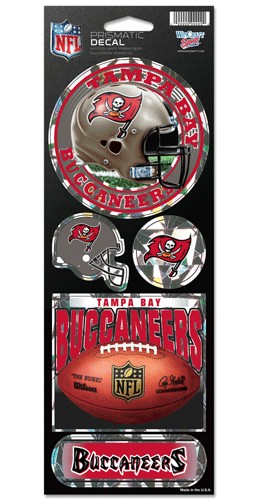 Tampa Bay Buccaneers Decal 4x11 Die Cut Prismatic Style - 0.25