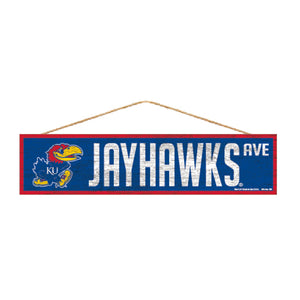 Kansas Jayhawks Sign 4x17 Wood Avenue Design - Special Order - Wincraft Fanatics