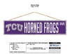 TCU Horned Frogs Sign 4x17 Wood Avenue Design - Special Order - Wincraft Fanatics