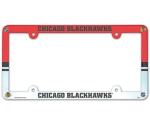 Chicago Blackhawks License Plate Frame Plastic Full Color Style - Special Order - 0.25