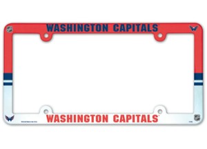 Washington Capitals License Plate Frame Plastic Full Color Style - Special Order - 0.25