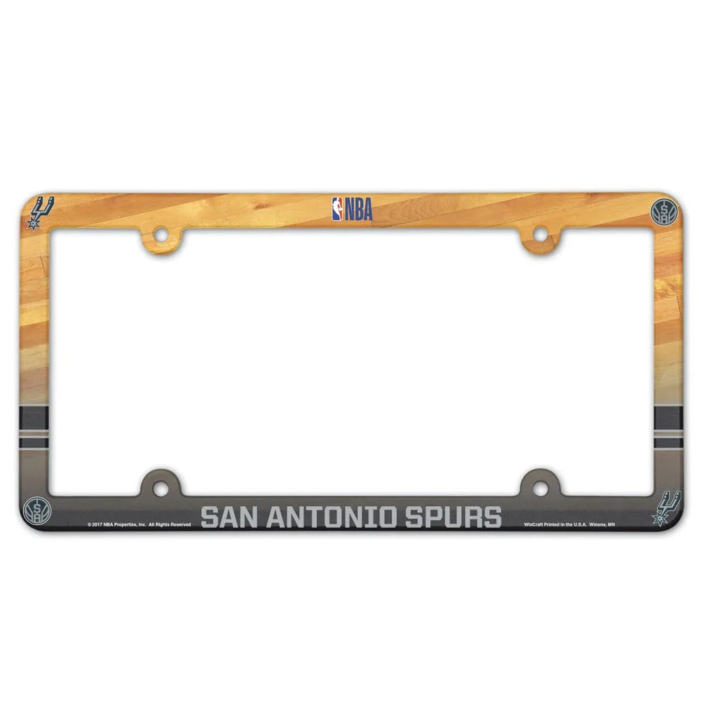San Antonio Spurs License Plate Frame Plastic Full Color Style - Special Order - 0.25