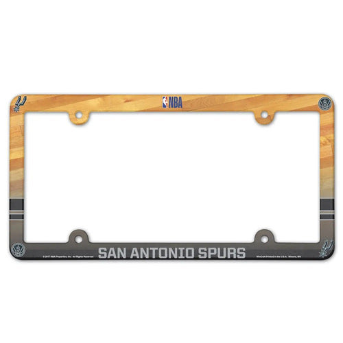 San Antonio Spurs License Plate Frame Plastic Full Color Style - Special Order - 0.25