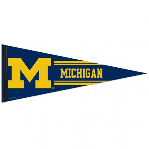 Michigan Wolverines Pennant 12x30 Premium Style - 0.25