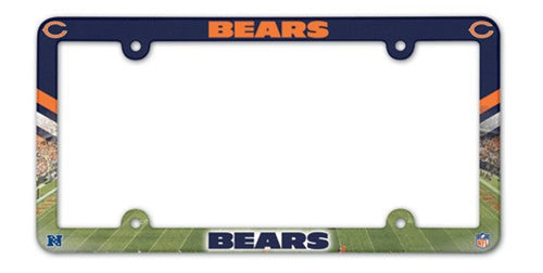Chicago Bears License Plate Frame Plastic Full Color Style - WinCraft