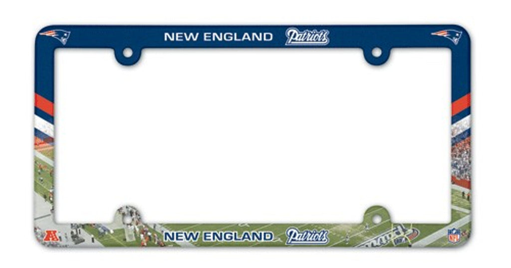 New England Patriots License Plate Frame Plastic Full Color Style - Wincraft