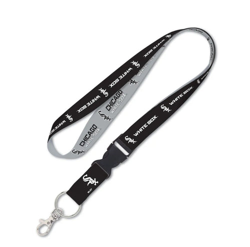 Chicago White Sox Lanyard with Detachable Buckle Two Color - Special Order - 0.25