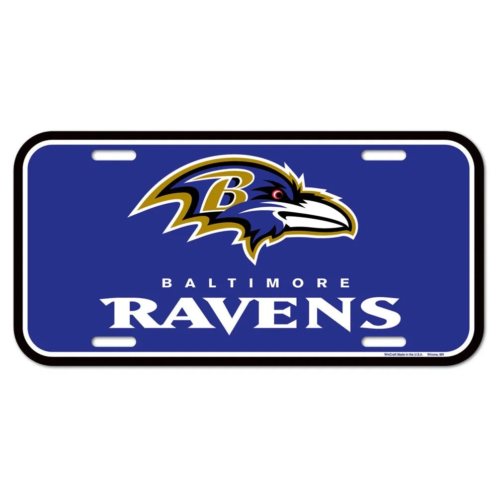Baltimore Ravens License Plate Plastic - 0.25