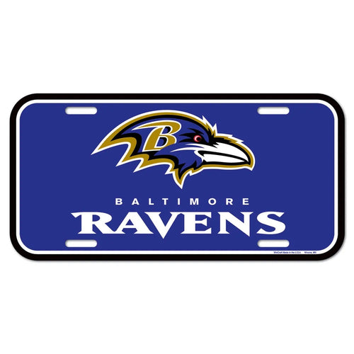 Baltimore Ravens License Plate Plastic - 0.25