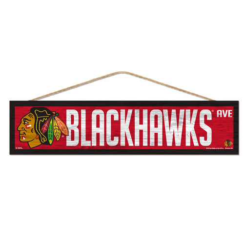 Chicago Blackhawks Sign 4x17 Wood Avenue Design - 20