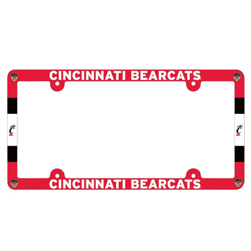 Cincinnati Bearcats License Plate Frame Plastic Full Color Style - 14.5