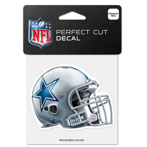 Dallas Cowboys Decal 4x4 Perfect Cut Color Helmet Design - 0.25