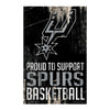 San Antonio Spurs Sign 11x17 Wood Proud to Support Design - Special Order - Wincraft