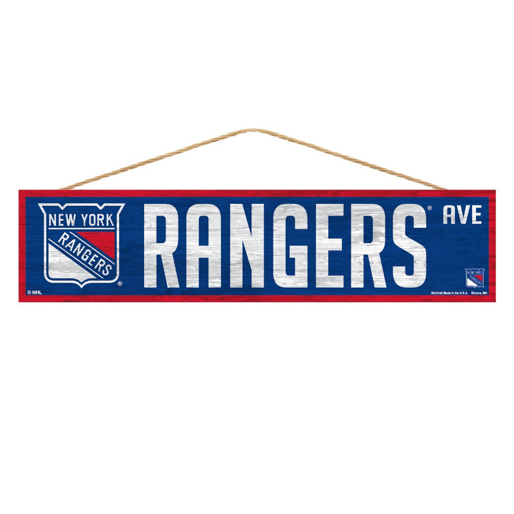 New York Rangers Sign 4x17 Wood Avenue Design - WinCraft
