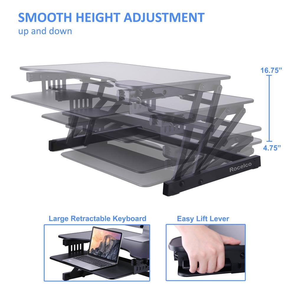 Rocelco 32'' Height Adjustable Standing Desk
