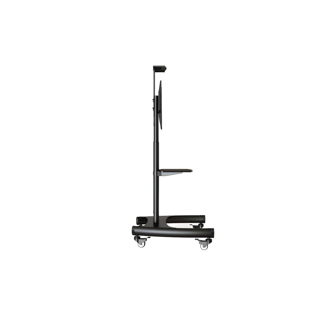 Rocelco VSTC 32''-70'' Mobile Flat Screen, Monitor, A/V and TV Cart with A/V Component and Webcam Shelves