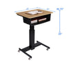 Rocelco 28'' Height Adjustable Mobile School Standing Desk