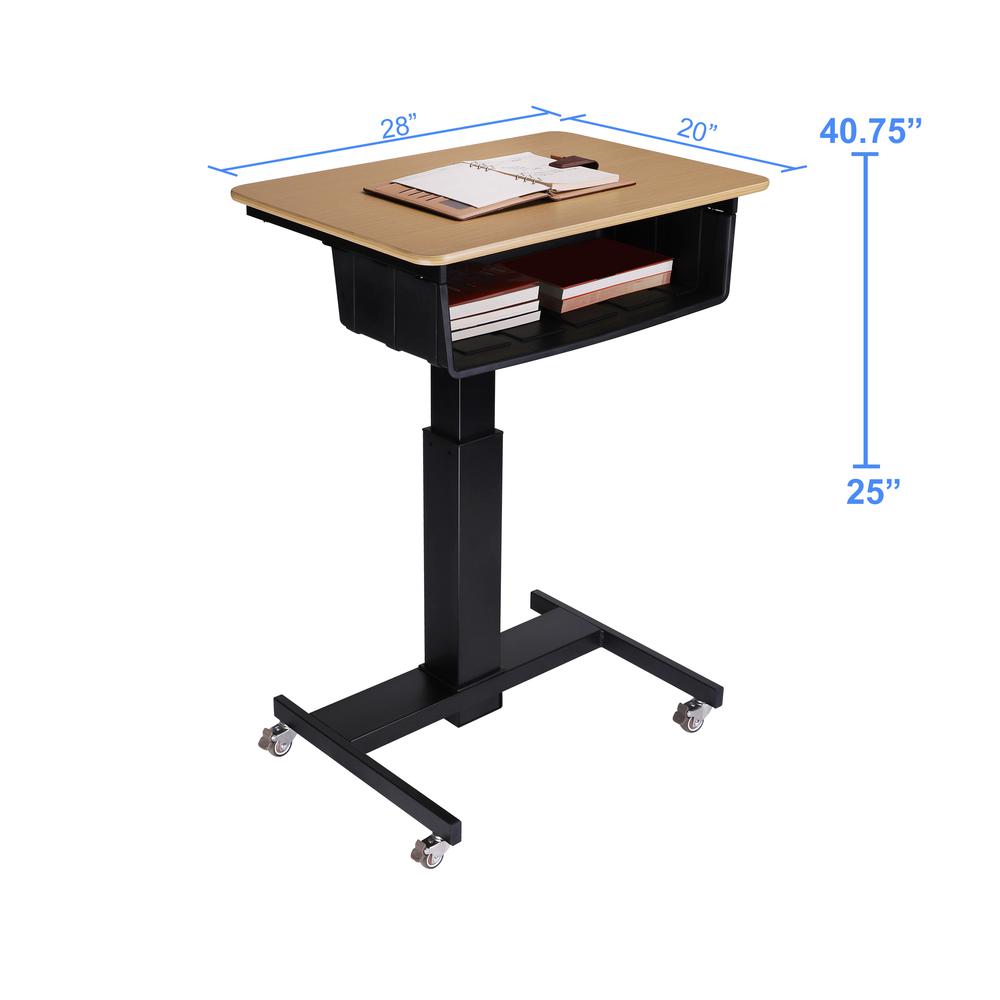 Rocelco 28'' Height Adjustable Mobile School Standing Desk