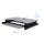 Rocelco 37.5'' Deluxe Height Adjustable Standing Desk Converter with Dual Monitor Mount BUNDLE - Quick Sit Stand Up Computer Workstation Riser - Large Retractable Keyboard Tray - Gray (R DADRG-DM2)