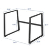 Rocelco Standing Desk Legs - Home Office Sit Stand Up Workstation Floor Stand for DADR-40 and DADR-46 (R DADRB-FS2)