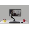 Rocelco Premium Desk Computer Monitor Mount with USB 2.0 And Audio Port - Fits Single 13'' - 27'' LED LCD Flat Screen - Pneumatic Full Motion Assist Adjustable Arm - Grommet and C Clamp - Black (R MA1)