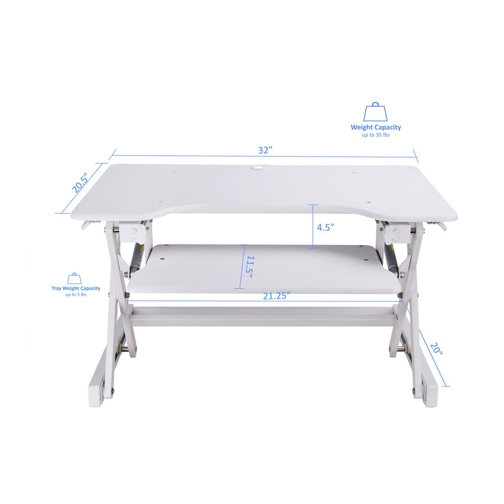 Rocelco 32'' Height Adjustable Standing Desk
