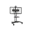 Rocelco VSTC 32''-70'' Mobile Flat Screen, Monitor, A/V and TV Cart with A/V Component and Webcam Shelves