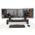 Rocelco 30'' Premium Dual Monitor Stand with AC Power Supply & USB 2.0 Charging - Metal Laptop TV PC Riser Shelf with Keyboard Mouse Storage and Cable Management - Black (R DMS)