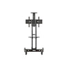 Rocelco VSTC 32''-70'' Mobile Flat Screen, Monitor, A/V and TV Cart with A/V Component and Webcam Shelves