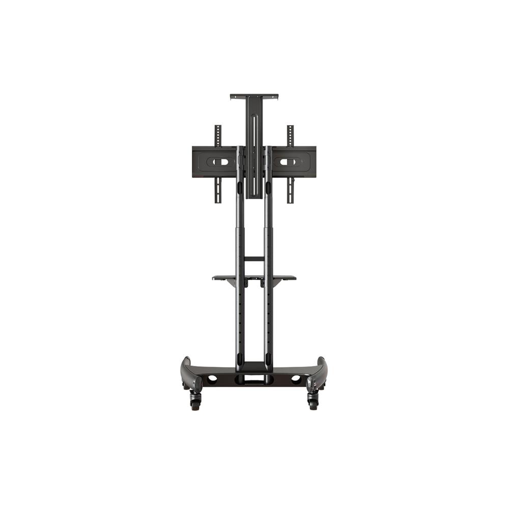 Rocelco VSTC 32''-70'' Mobile Flat Screen, Monitor, A/V and TV Cart with A/V Component and Webcam Shelves