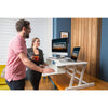 Rocelco 37.5'' Deluxe Height Adjustable Standing Desk Converter - Quick Sit Stand Up Dual Monitor Riser - Gas Spring Assist Computer Workstation - Large Retractable Keyboard Tray - White (R DADRW)