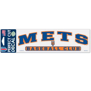 New York Mets Decal 3x10 Perfect Cut Color - WinCraft