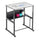 AlphaBetter® Adjustable-Height Stand-Up Desk, 28 x 20'' Premium or Dry Erase Top and Swinging Footrest Bar - DryErase - Safco