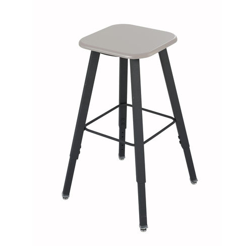 Safco Alpha Better Adjustable Height Stool - Black - Wood - 15.3'' Width x 19.3'' Depth x 35'' Height - 1 Each