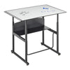 AlphaBetter® Height-Adjustable Desk, 36 x 24”, Premium or Dry Erase Top - Gray - Safco