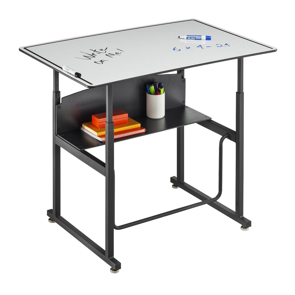 AlphaBetter® Height-Adjustable Desk, 36 x 24”, Premium or Dry Erase Top - DryErase - Safco