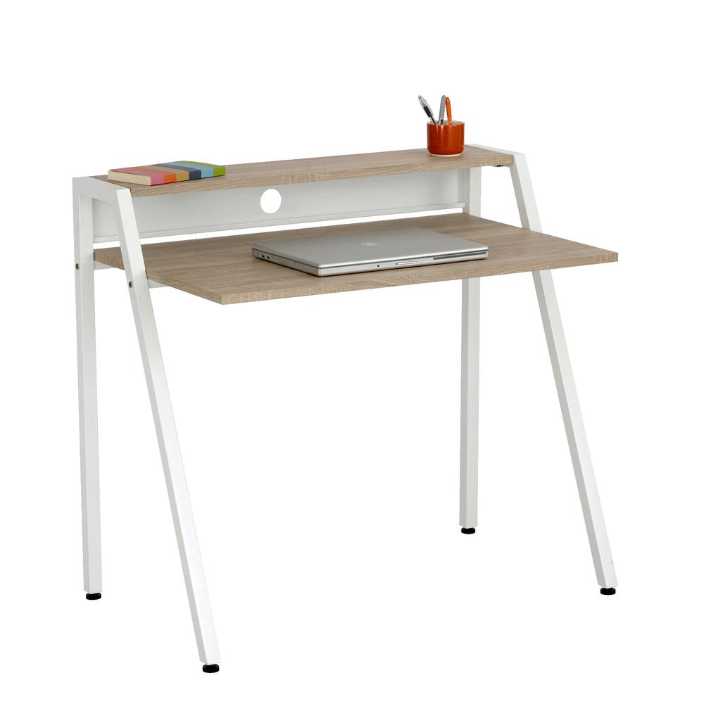 Safco Writing Desk - Laminated Rectangle Top - 37.75'' Table Top Width x 22.75'' Table Top Depth - 34.25'' Height - Assembly Required - Beech