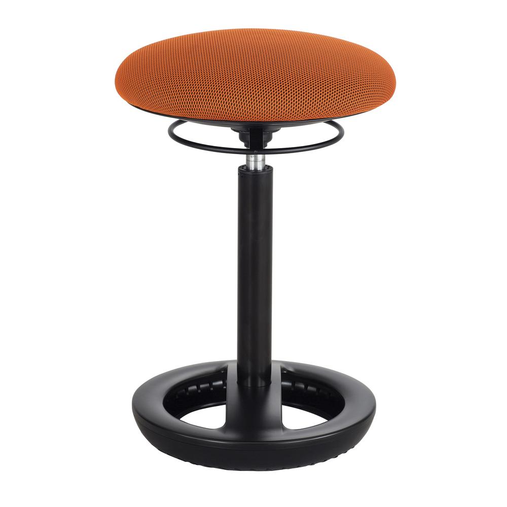 Twixt Desk Height Ergonomic Stool, 22.5'' Seat Height, Supports up to 250 lbs., Orange Seat/Orange Back, Black Base - Safco