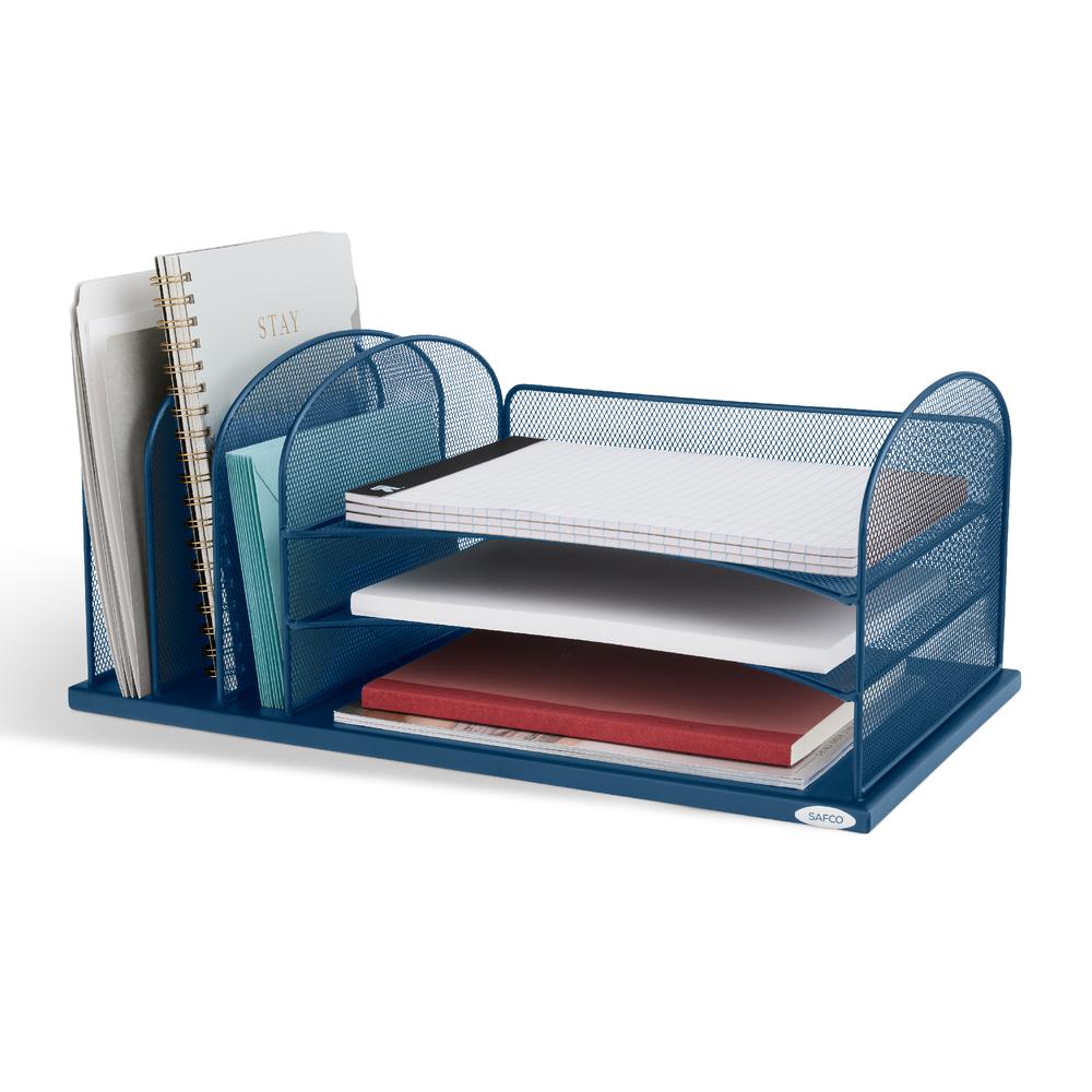 Onyx™ 3 Horizontal/3 Upright sections Blue - Safco