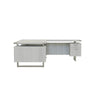 Mirella™ L-Shaped Configuration Desk, BBB/BF White Ash - Safco